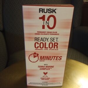 Dark natural blonde Rusk permanent hair color ready in 10 minutes